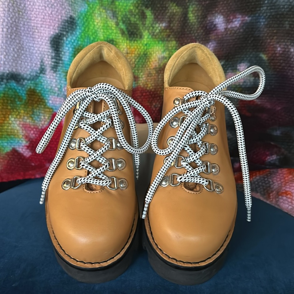 Proenza Schouler lug sole, leather lace up shoes, size EU 37